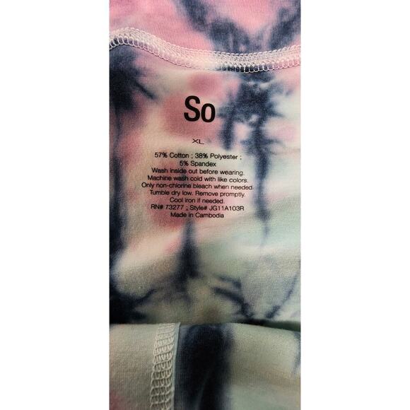 SO Tie-Dye Blue/Pink Wide Leg Lounge Leggings Size XL - Picture 4 of 5